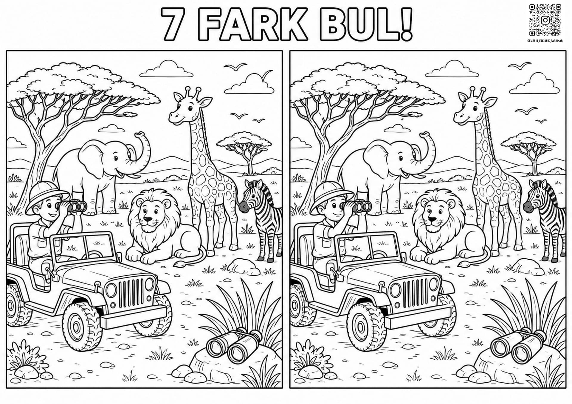 7 FARKI BUL – SİYAH BEYAZ – 5