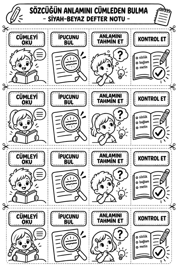 Siyah-Beyaz Defter Notu Görseli