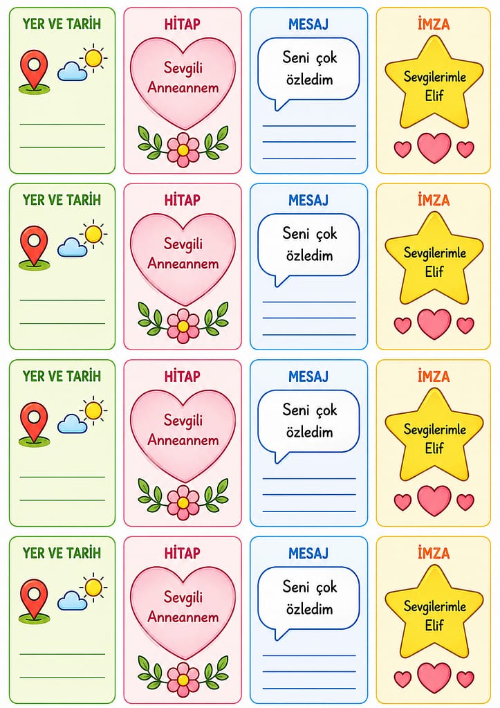 Renkli Defter Notu Görseli
