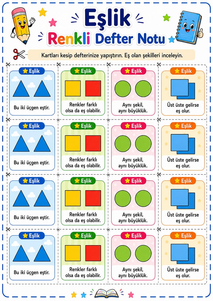 Renkli Defter Notu Görseli