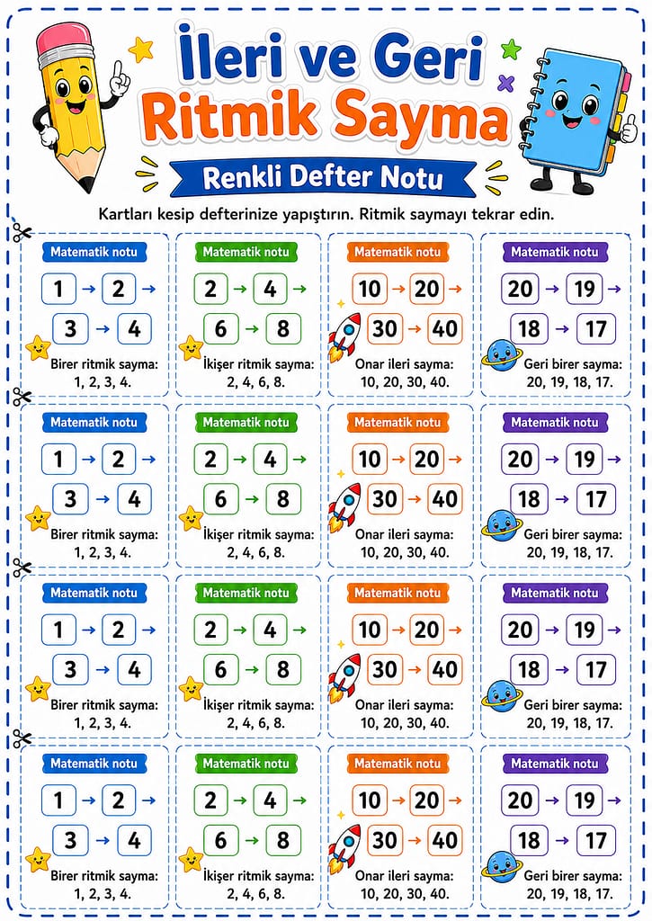 Renkli Defter Notu Görseli