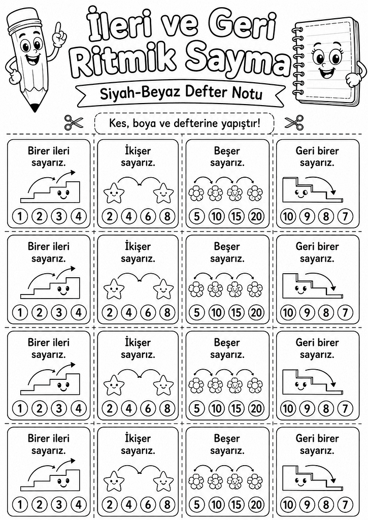 Siyah-Beyaz Defter Notu Görseli