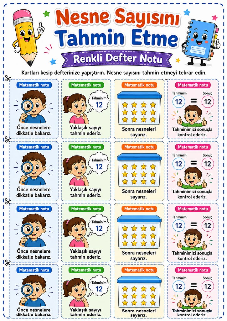 Renkli Defter Notu Görseli