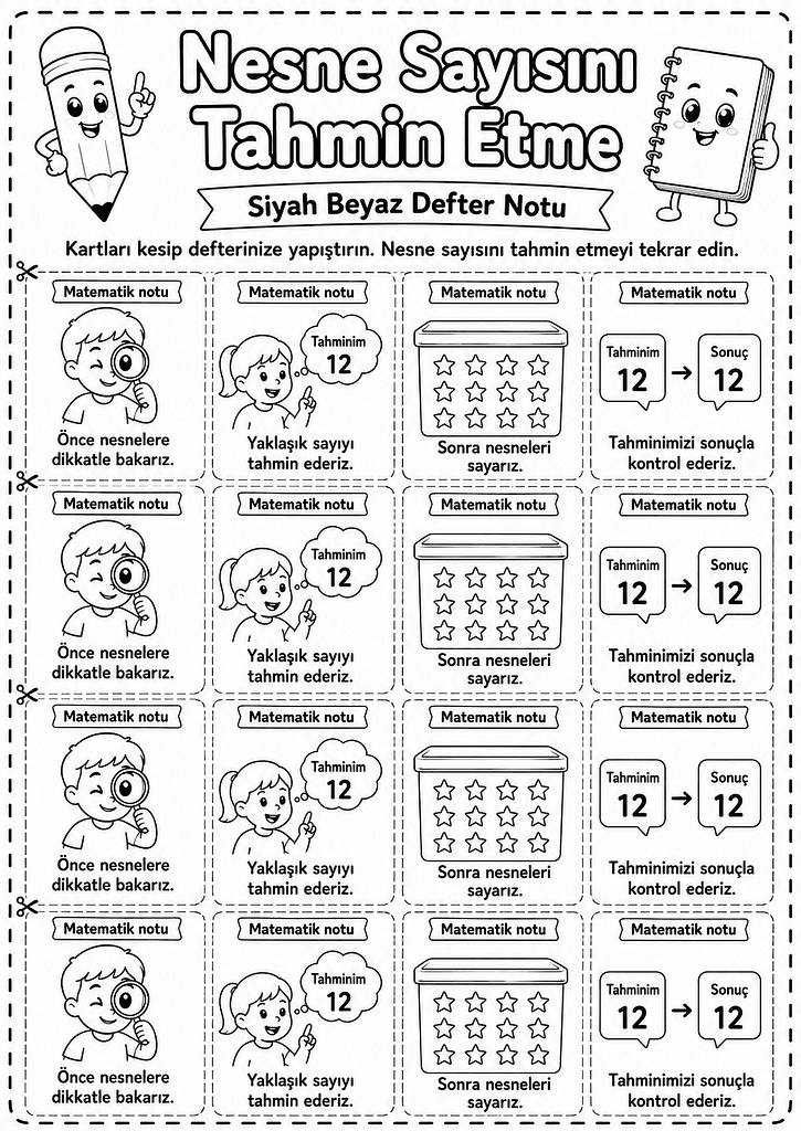 Siyah-Beyaz Defter Notu Görseli