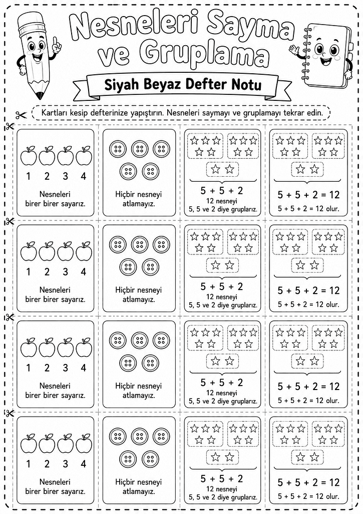 Siyah-Beyaz Defter Notu Görseli