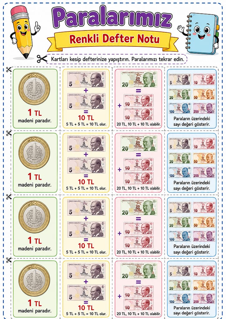 Renkli Defter Notu Görseli