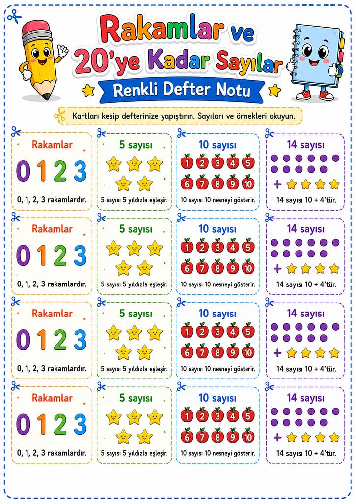 Renkli Defter Notu Görseli
