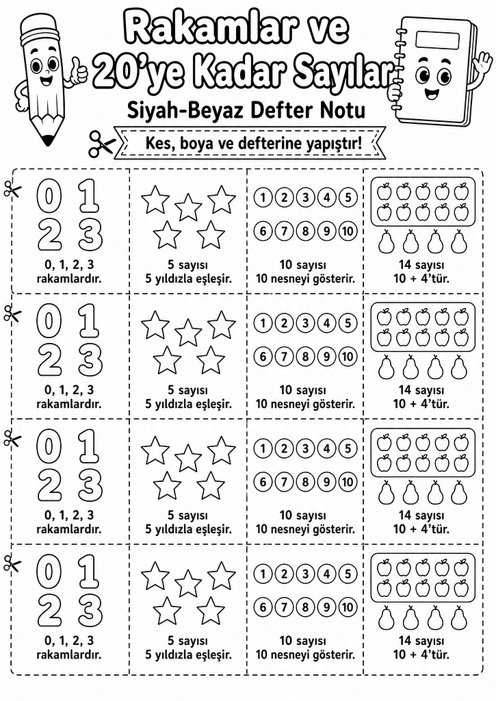 Siyah-Beyaz Defter Notu Görseli