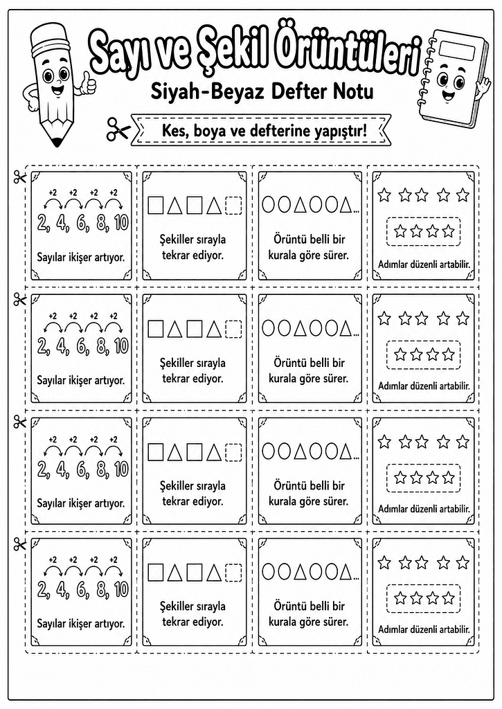 Siyah-Beyaz Defter Notu Görseli