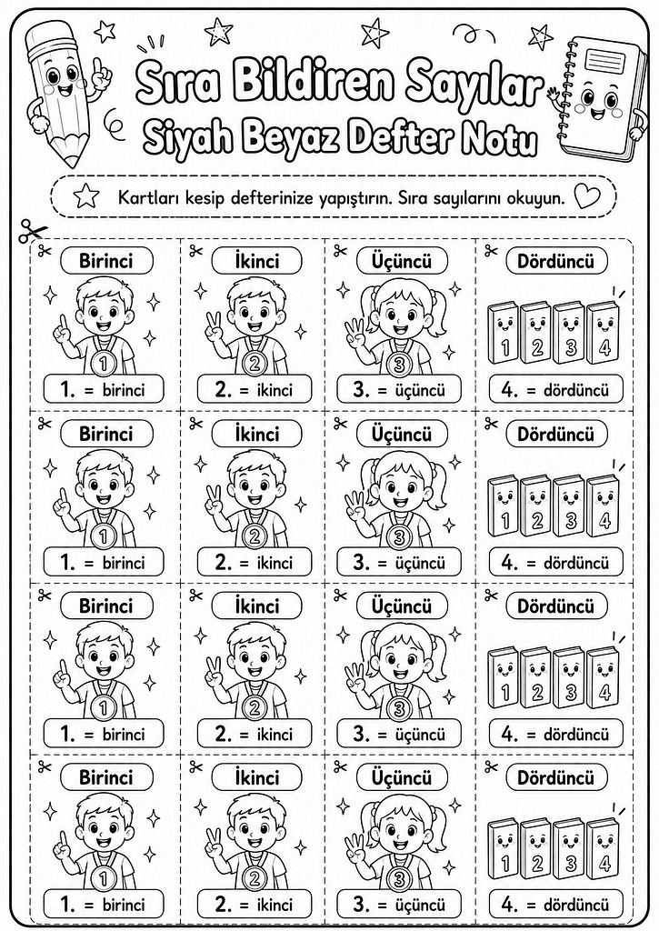Siyah-Beyaz Defter Notu Görseli