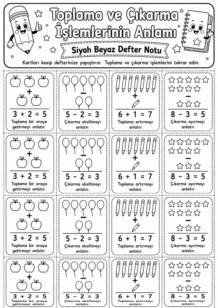 Siyah-Beyaz Defter Notu Görseli