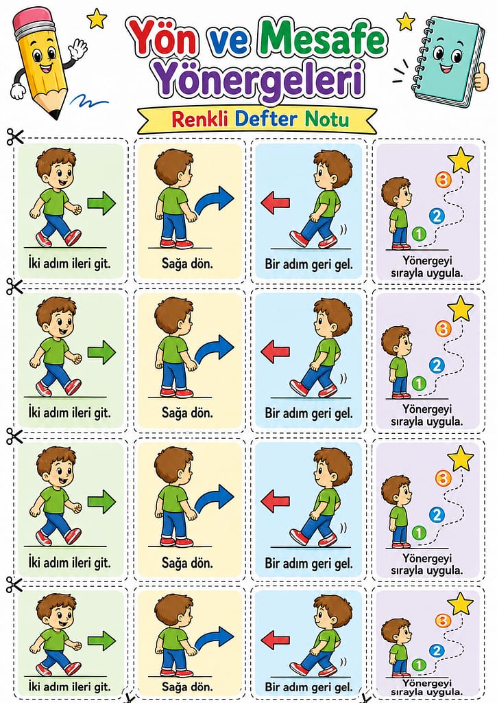 Renkli Defter Notu Görseli