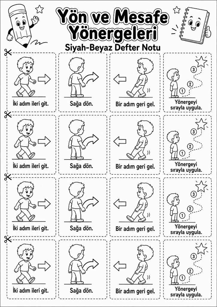 Siyah-Beyaz Defter Notu Görseli