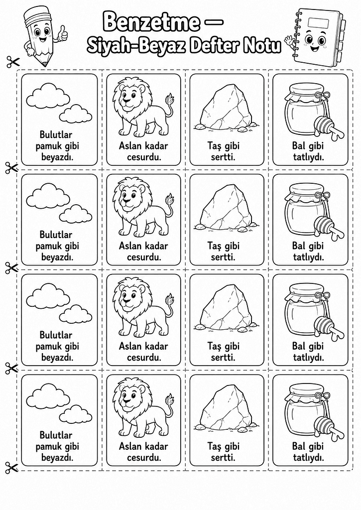 Siyah-Beyaz Defter Notu Görseli