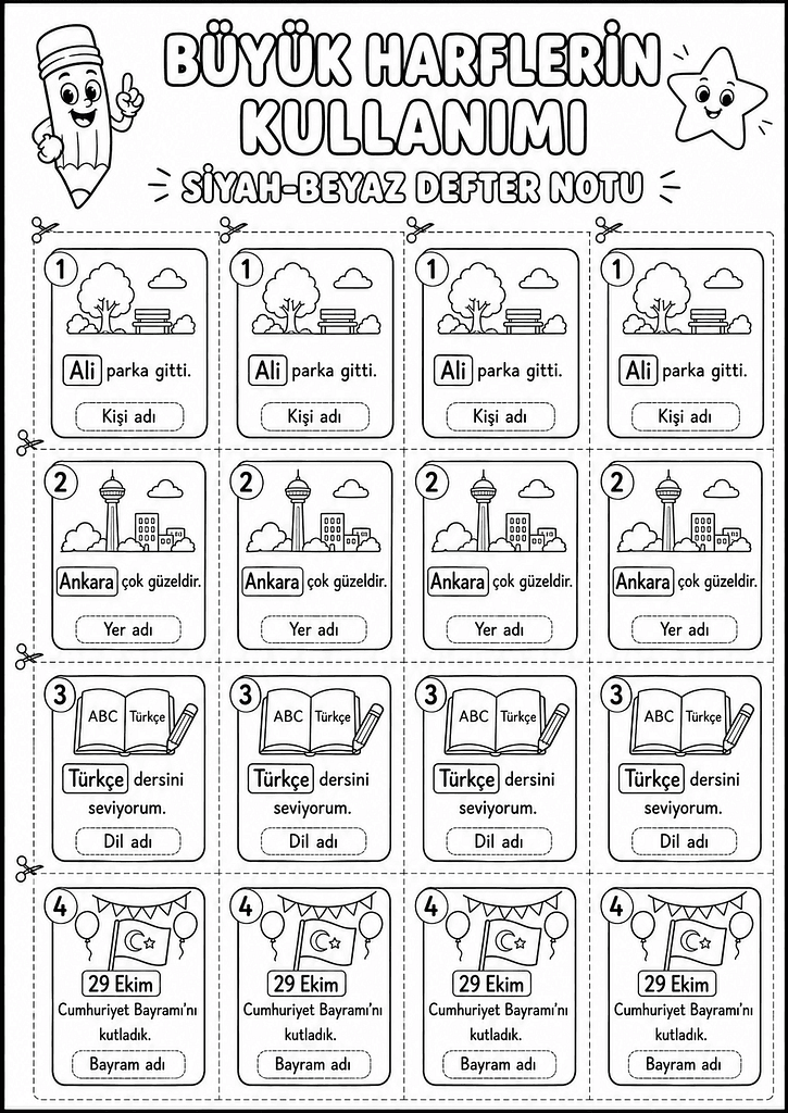 Siyah-Beyaz Defter Notu Görseli