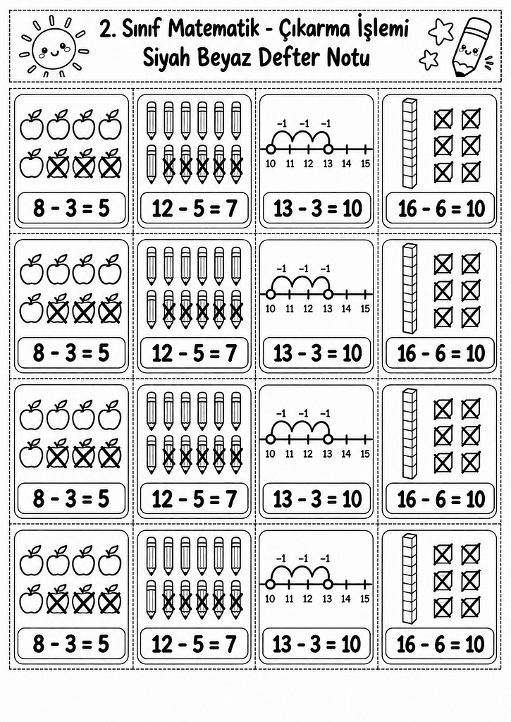 Siyah-Beyaz Defter Notu Görseli