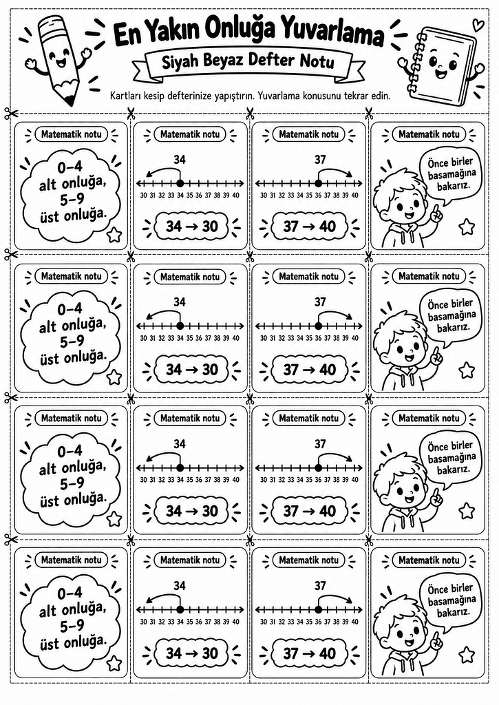 Siyah-Beyaz Defter Notu Görseli