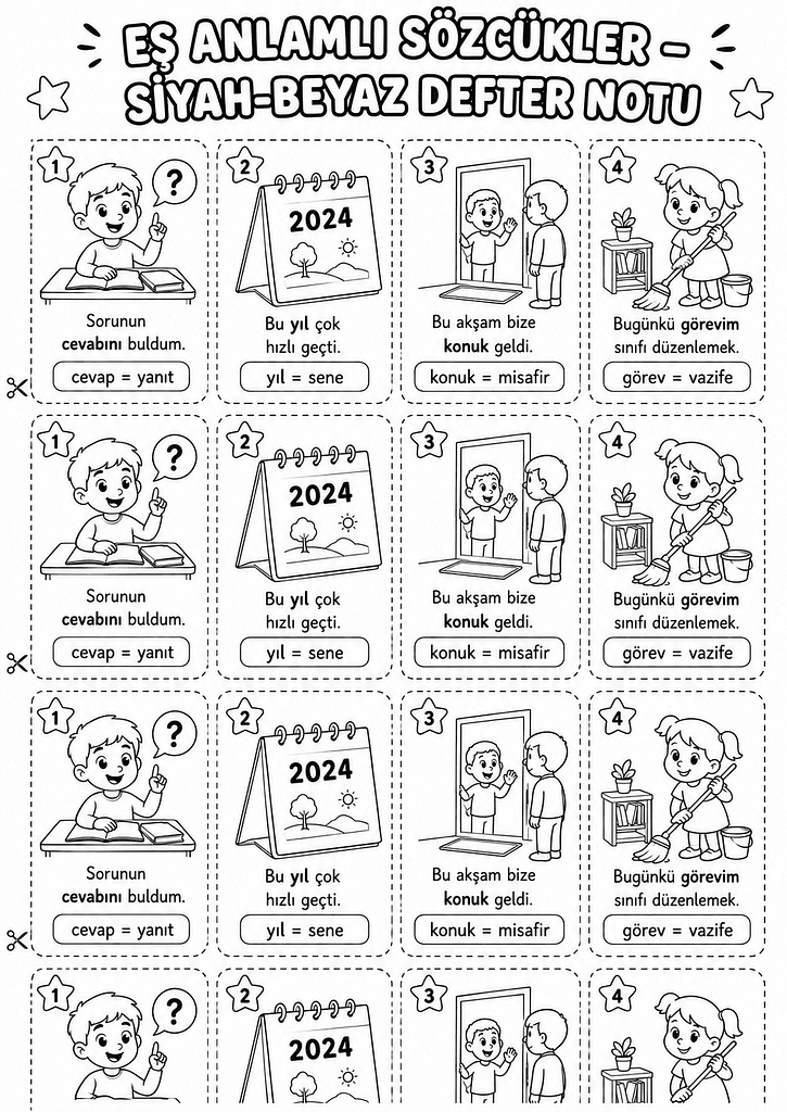 Siyah-Beyaz Defter Notu Görseli
