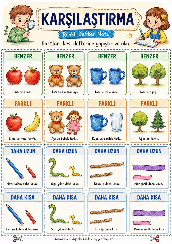 Renkli Defter Notu Görseli