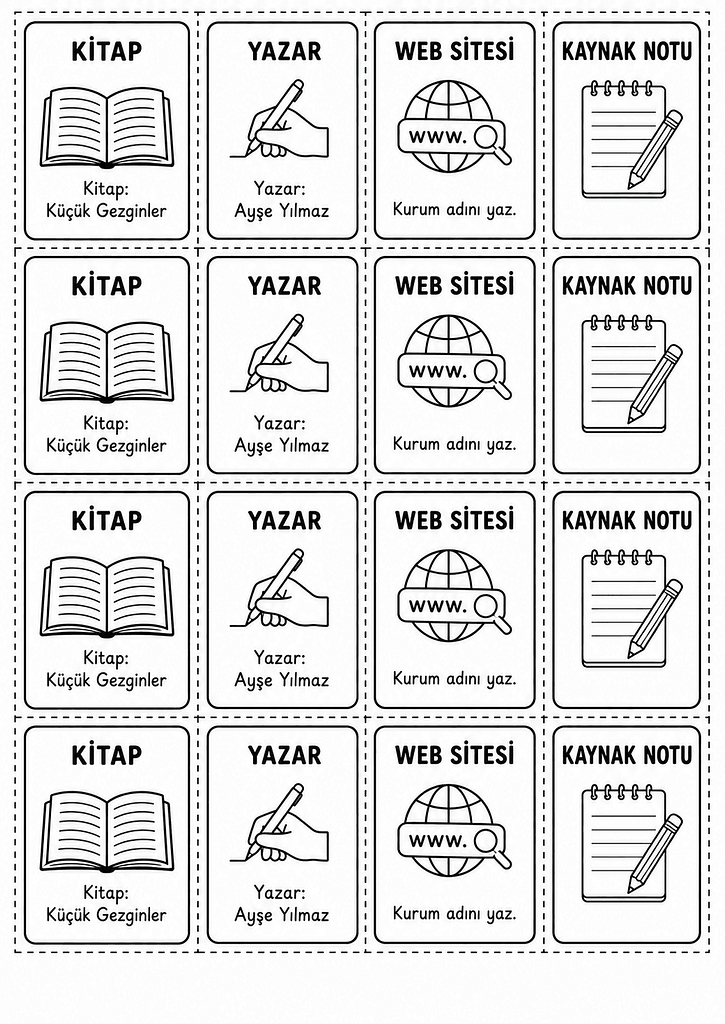 Siyah-Beyaz Defter Notu Görseli