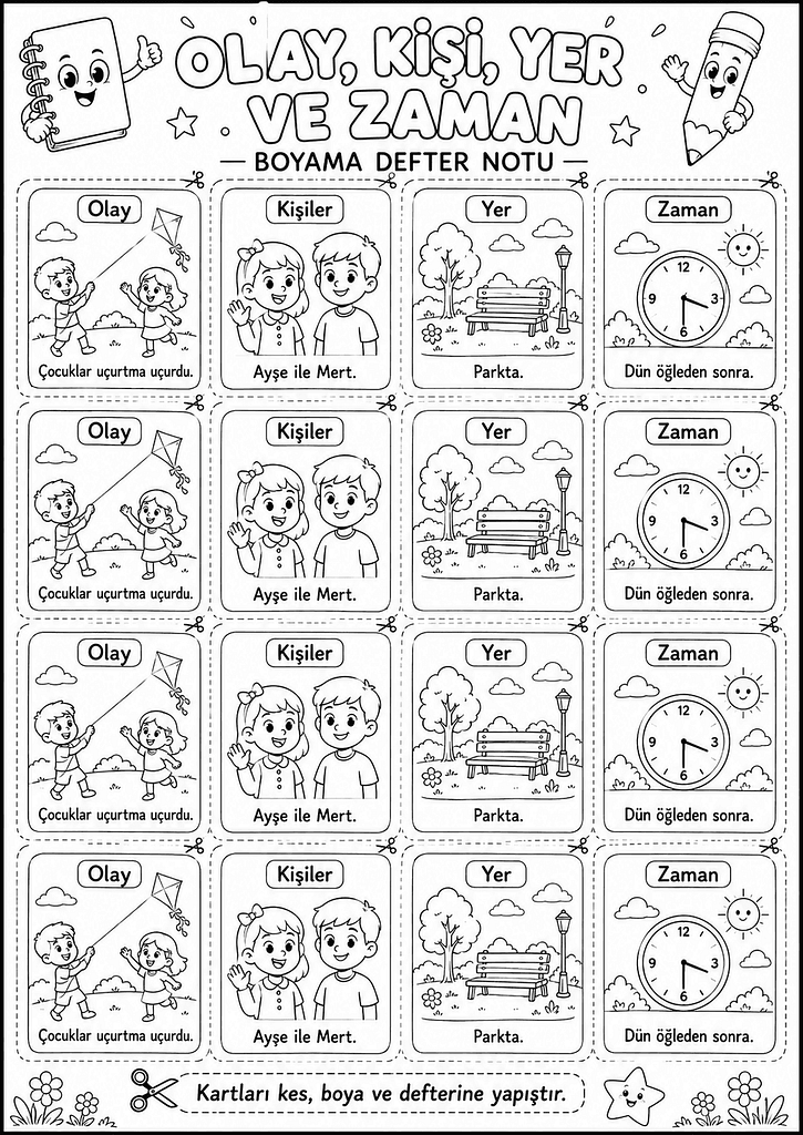 Siyah-Beyaz Defter Notu Görseli