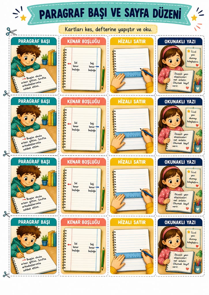 Renkli Defter Notu Görseli