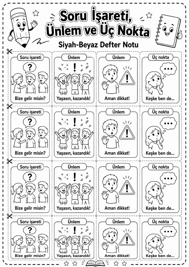 Siyah-Beyaz Defter Notu Görseli