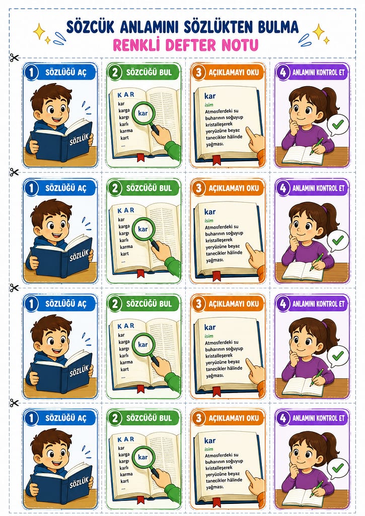 Renkli Defter Notu Görseli