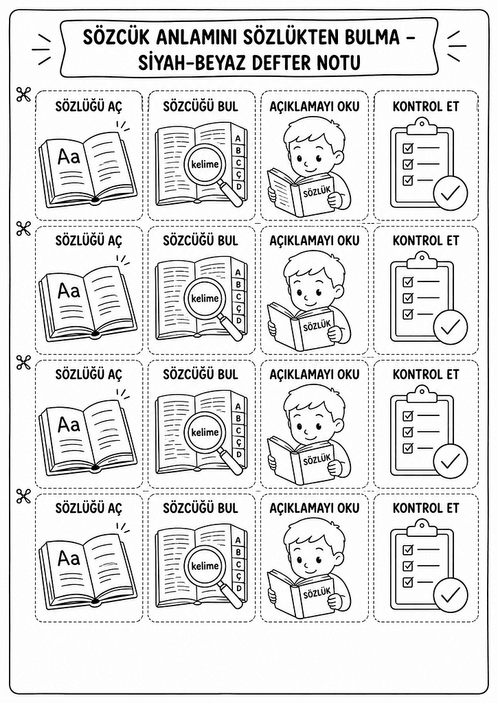 Siyah-Beyaz Defter Notu Görseli