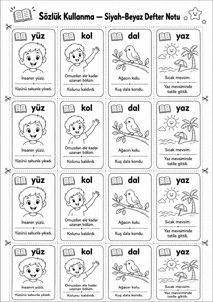Siyah-Beyaz Defter Notu Görseli