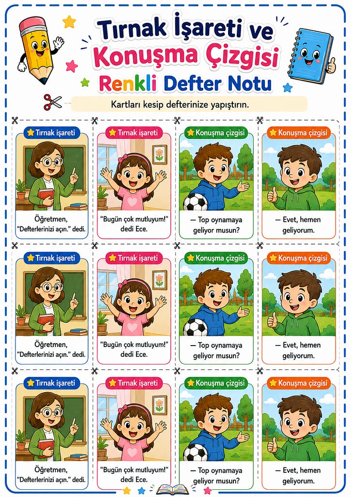Renkli Defter Notu Görseli