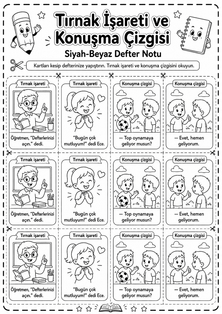 Siyah-Beyaz Defter Notu Görseli