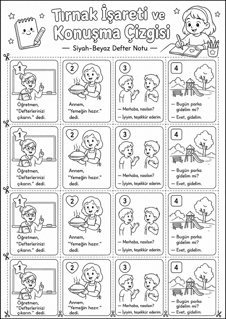 Siyah-Beyaz Defter Notu Görseli