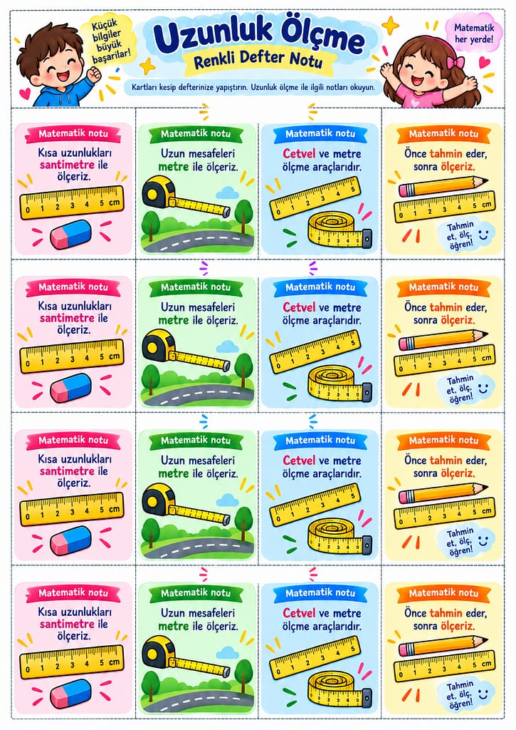 Renkli Defter Notu Görseli