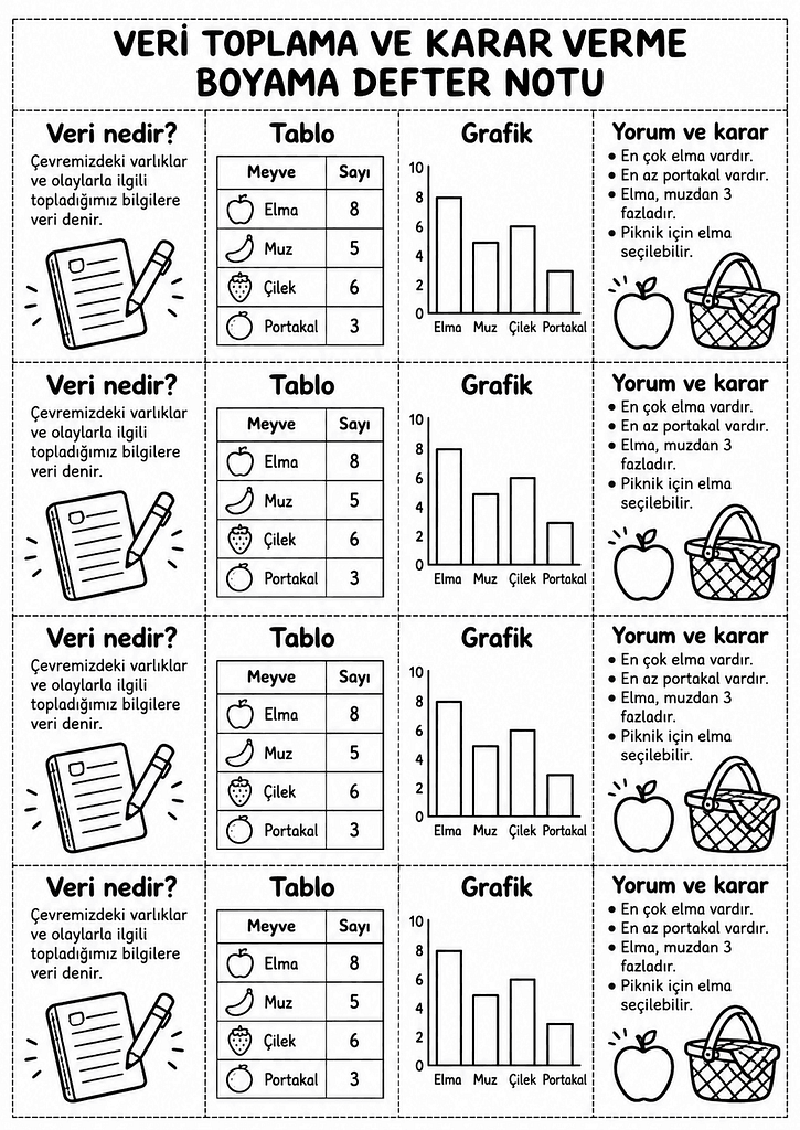 Siyah-Beyaz Defter Notu Görseli
