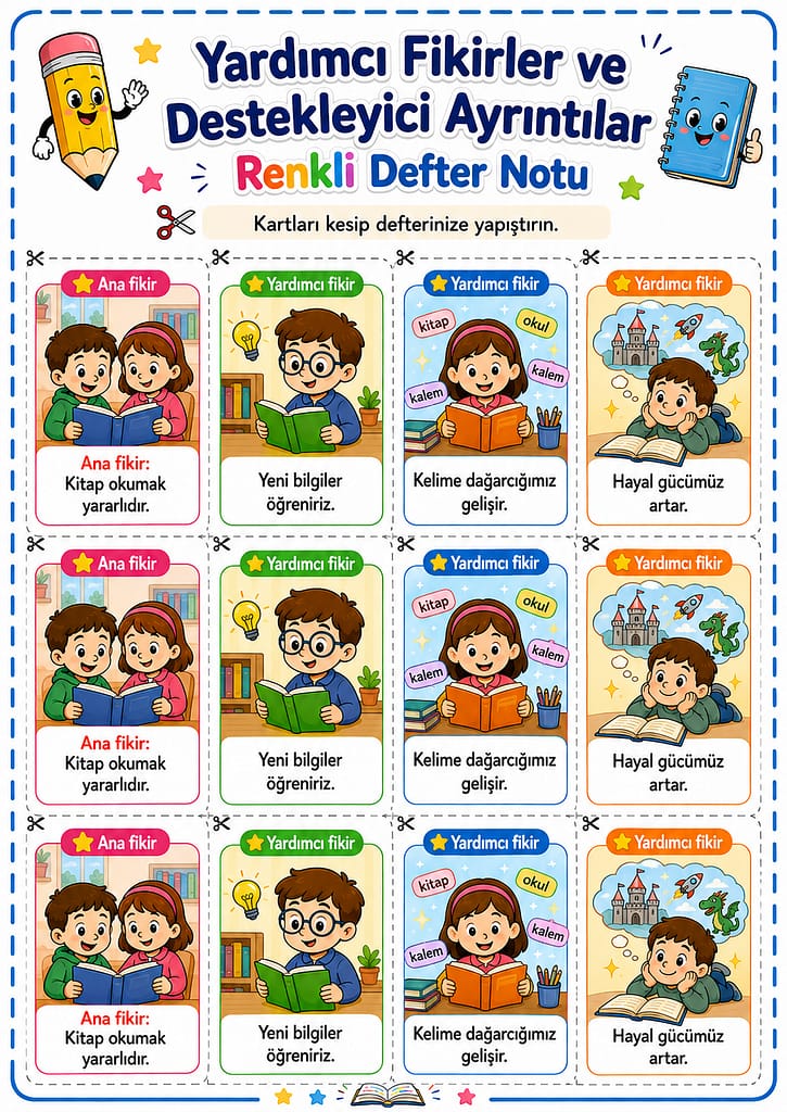 Renkli Defter Notu Görseli