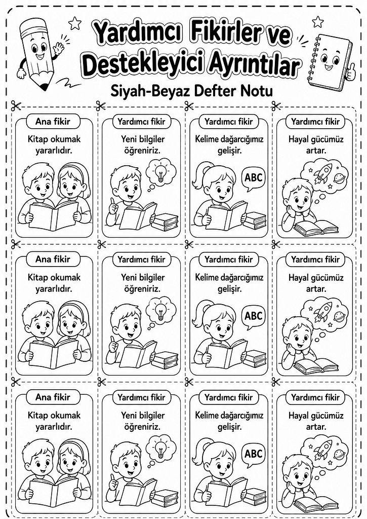 Siyah-Beyaz Defter Notu Görseli