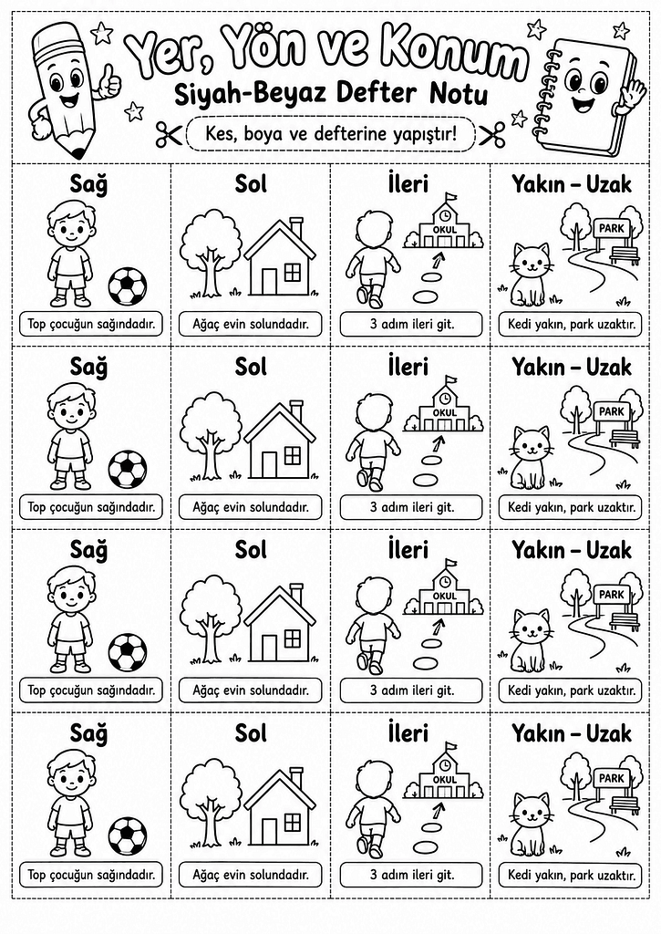 Siyah-Beyaz Defter Notu Görseli