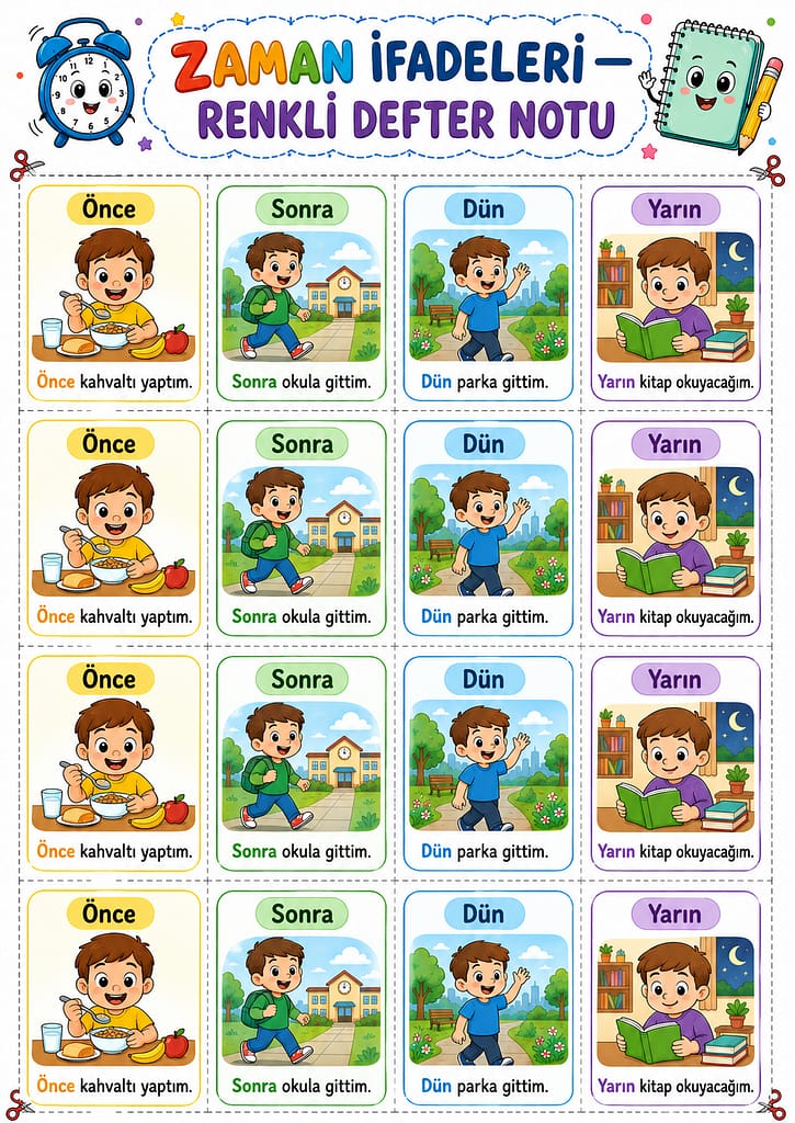 Renkli Defter Notu Görseli
