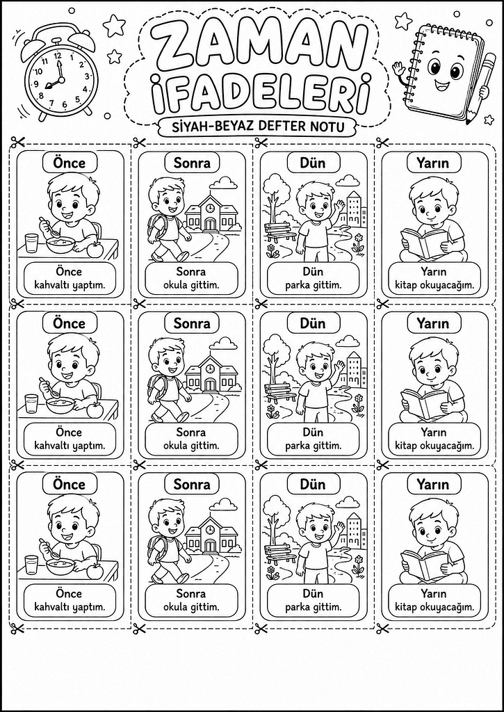 Siyah-Beyaz Defter Notu Görseli